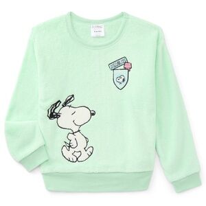 Peanuts Snoopy Girls Graphic green Sweatshirt Size XL (14-16)  NWT